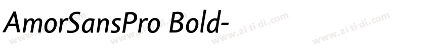 AmorSansPro Bold字体转换